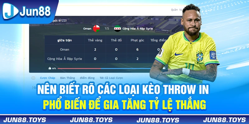 Nên biết rõ các loại kèo throw in phổ biến để gia tăng tỷ lệ thắng