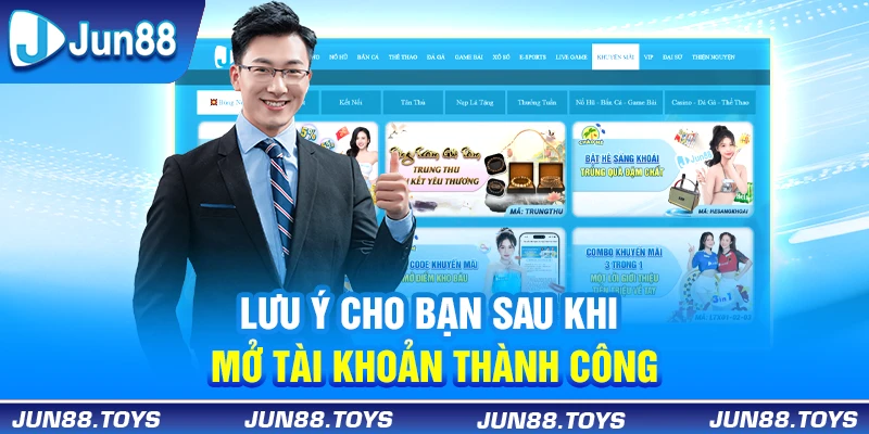 Lưu ý cho bạn sau khi mở tài khoản thành công